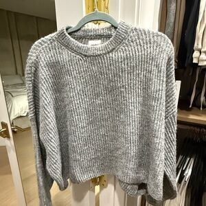 Elegant Gray Knit Sweater